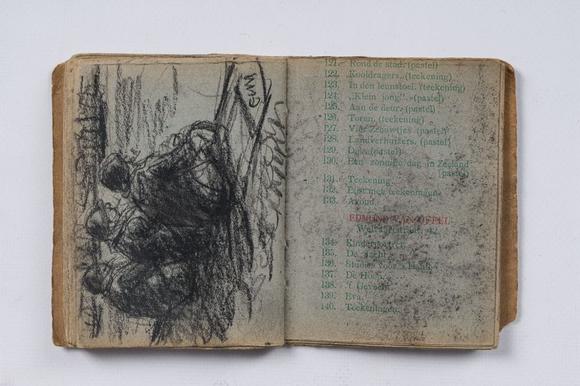 Coronari Auctions BVEugeen Van Mieghem (1875-1930): A sketchbook with scenes of daily life in Antwerp, charcoal and pastel, dated 22 and 23 August 1901