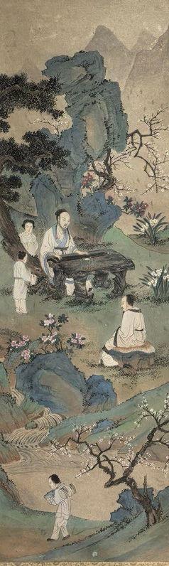 日本松町古美仇英 山水人物