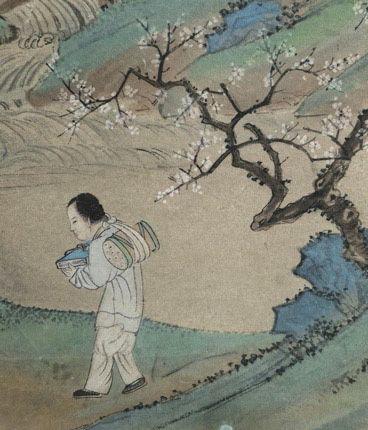 日本松町古美仇英 山水人物