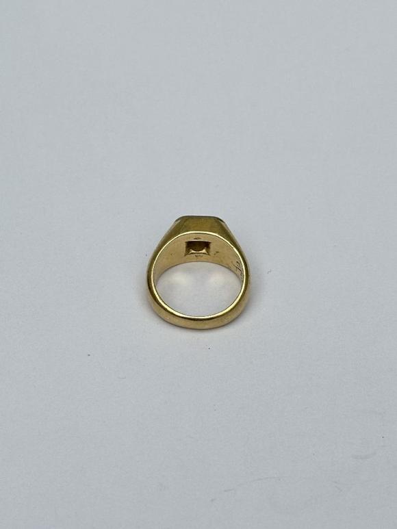 Loeckx AuctioneersMen\'s ring in 18 karat yellow gold with brilliant …