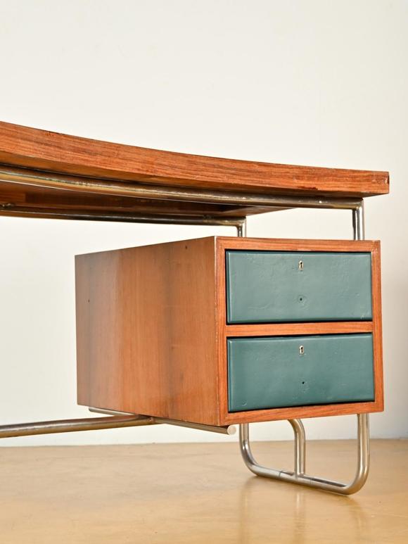 Loeckx AuctioneersJozef De Bruycker (attributed to): desk in chrome…