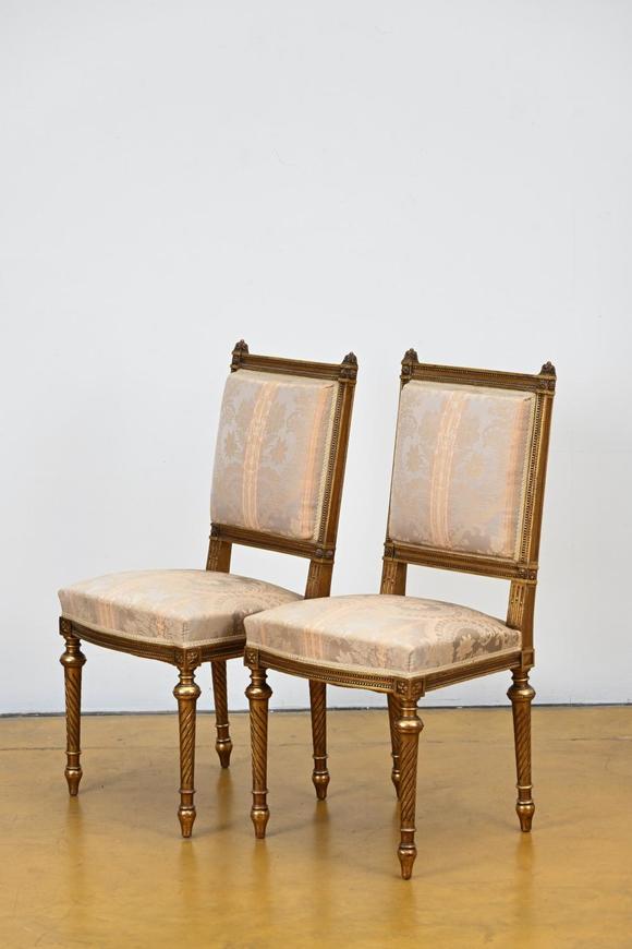 Loeckx AuctioneersGilded Louis XVI style salon with two-seater, two …