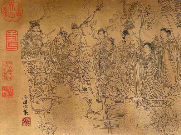 日本松町古美吳道子 八十七神仙卷