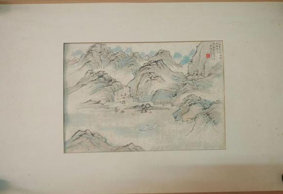 日本松町古美王東培 山水圖