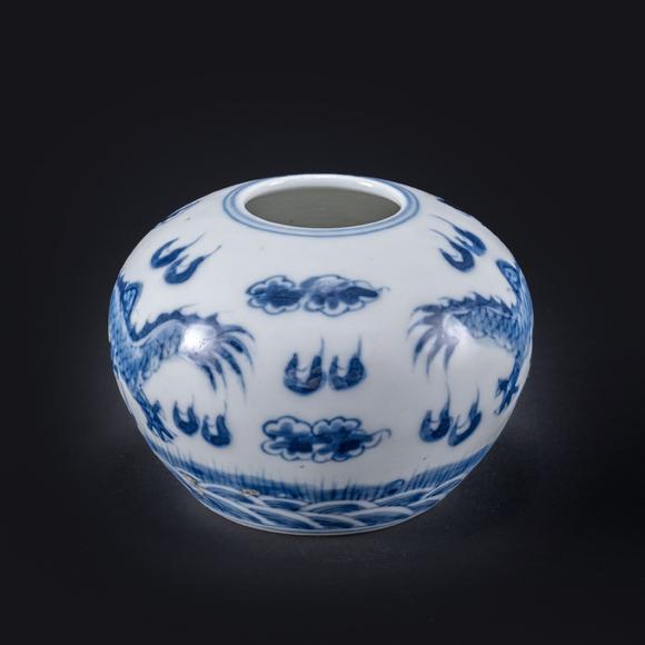 三杉美術(shù)清 青花龍紋水盂