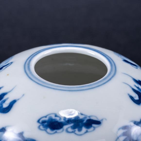 三杉美術(shù)清 青花龍紋水盂