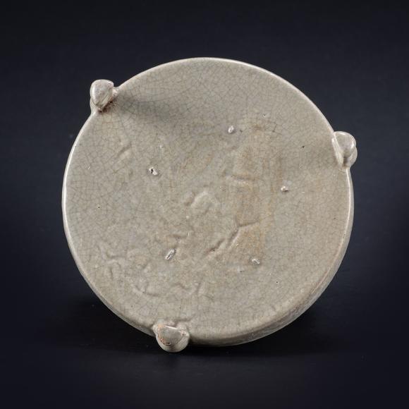 三杉美術(shù)明 青釉三足爐