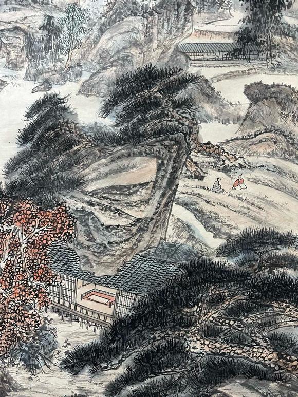 日本松町古美張大千 山水作品