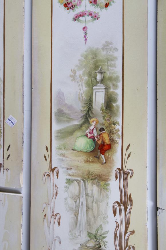 TooveysAn eighteen tile panel printed with a chinoiserie landscape, mid-20t