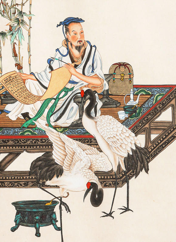 中鴻信任重 （b.1976） 竹鶴高士圖