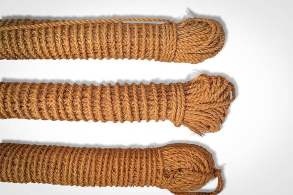 Apollo Art AuctionsCa. 19th - 20th century AD. >
A group of coiled fibre fishing lines or cordage, each tightly woun