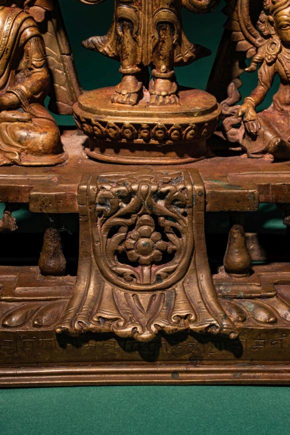 Apollo Art AuctionsCa. 18th - 19th century AD. >
A finely cast bronze triadic group centred on Amoghapasha Lokeshvar