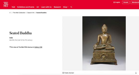 Apollo Art AuctionsCa. 6th - 7th century AD. >
A cast bronze figure of Buddha Shakyamuni seated in dhyanasana (medit