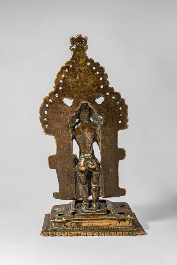 Apollo Art AuctionsCa. 17th-18th century AD.
A cast brass figure of Jina Parsvanatha, the 23rd Tirthankara, standing