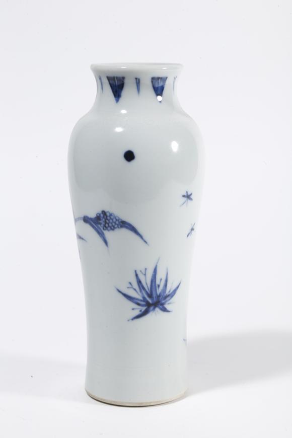 千葉大和青花花鳥紋花插