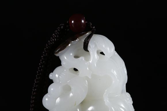 千葉大和和田玉雕童子葫蘆形手把件