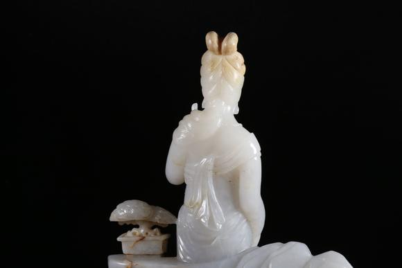 千葉大和和田玉雕仕女形擺件
