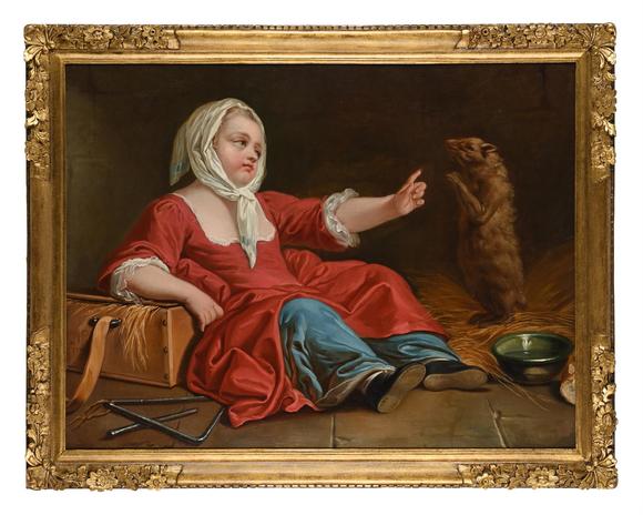 DreweattsNICOLAS BERNARD LéPICIé (FRENCH 1735-1784), A YOUNG PEASANT GIRL WITH A MARMOT
