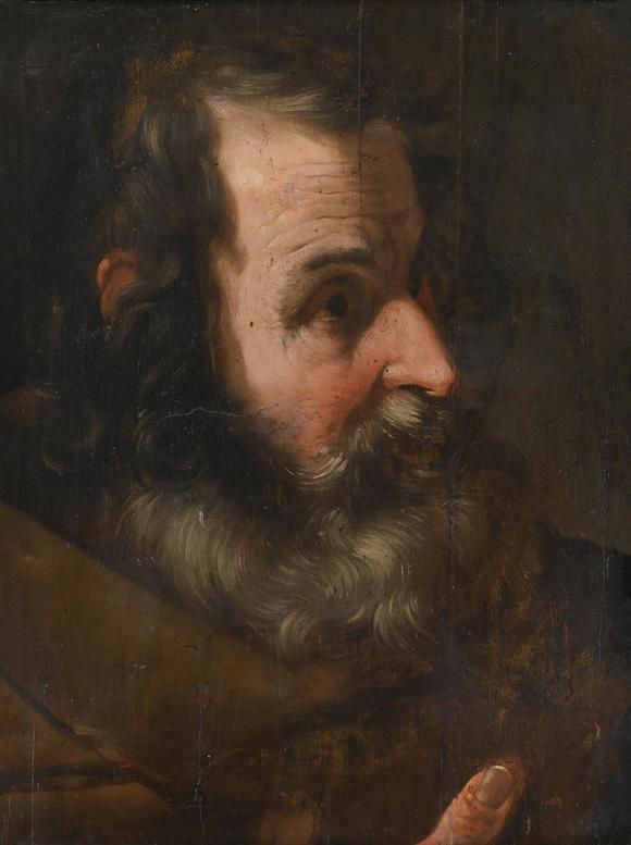 DreweattsCIRCLE OF BERNARDO STROZZI (ITALIAN 1581-1644), STUDY OF A BEARDED MAN