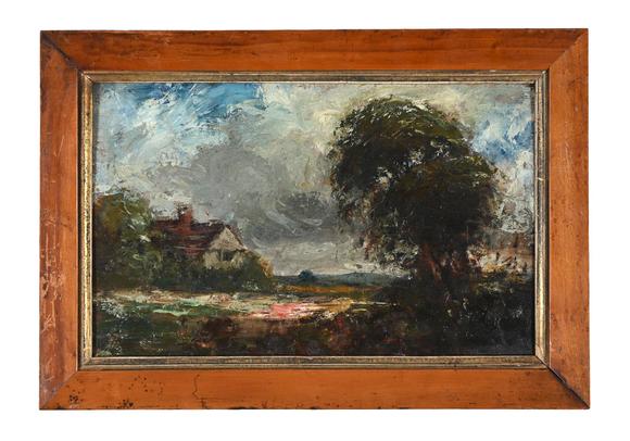 DreweattsCIRCLE OF JOHN CONSTABLE (BRITISH 1776-1837), LANDSCAPE WITH A COTTAGE