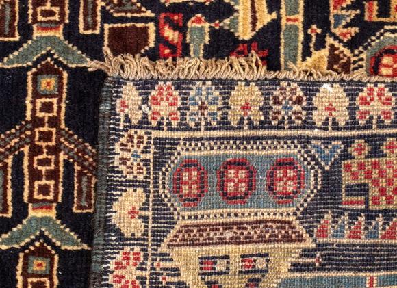 Bertolami Fine ArtWar rug. Colored wools. Afghanistan, ca. 1980.