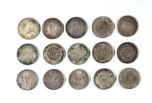 Bertolami Fine ArtLot of fifteen silver coins. China, Republic, 1912-1949.