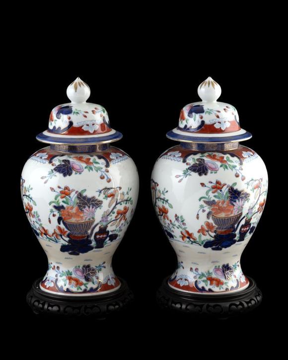 Bertolami Fine ArtPair of oriental-style porcelain vases, France, 20th century