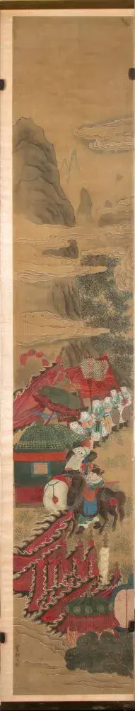 Bertolami Fine ArtAn important painting composed of twelve panels. Ink and colors on silk, China, Qing Dynasty (1644-1912).
