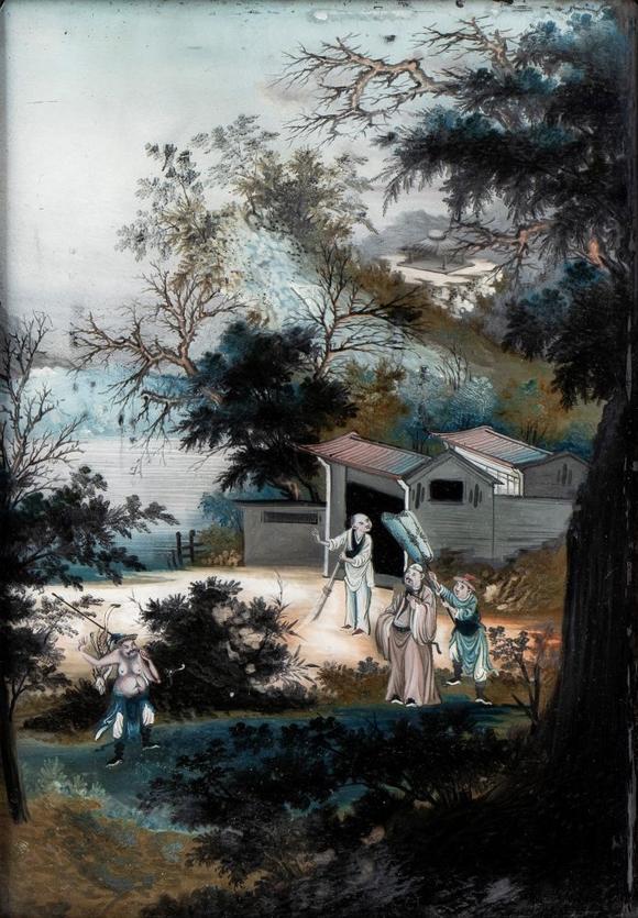 Bertolami Fine ArtPainting on reversed glass. China