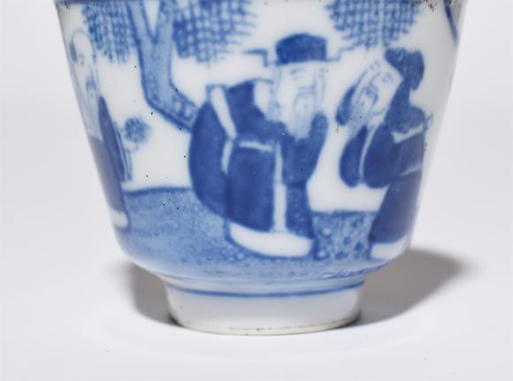 北京寶蘊清 青花人物故事圖品茗杯