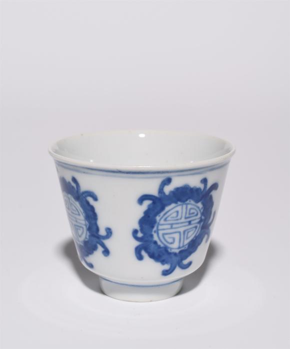 北京寶蘊清 青花五福捧壽品茗杯