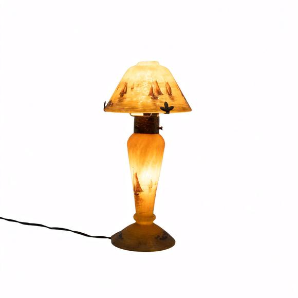 WettmannDaum Frères Tischleuchte Marinemotiv