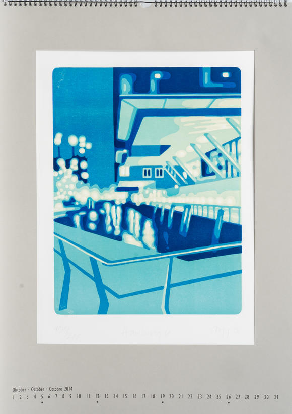 Auktionshaus StahlA graphic calender with 12 original art prints.