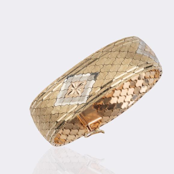 Auktionshaus StahlVintage multicoloured Gold Bracelet.