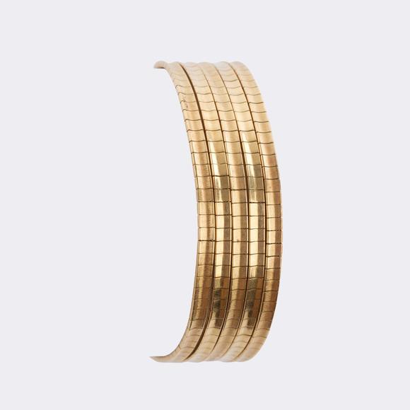 Auktionshaus StahlMulti-row vintage gold bracelet.