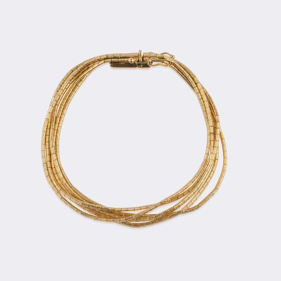 Auktionshaus StahlMulti-row vintage gold bracelet.