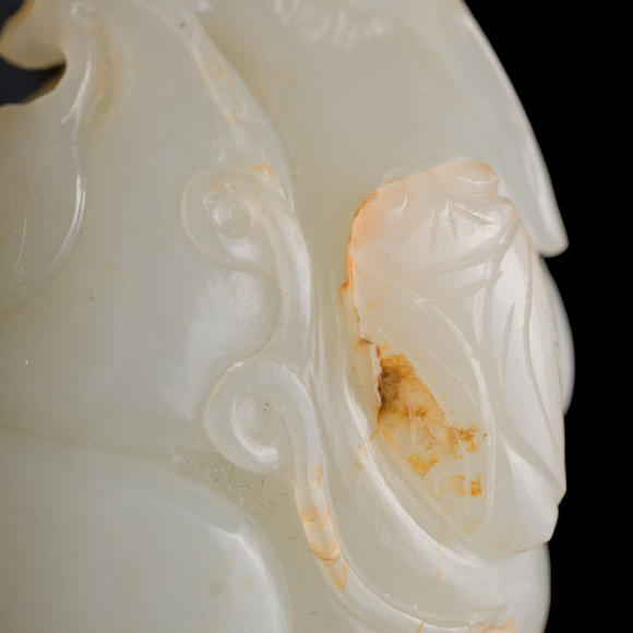 Oakridge Auction Gallery十九世紀(jì)或更晚 白玉葫蘆掛墜  A Chinese white jade hulu-form pendant