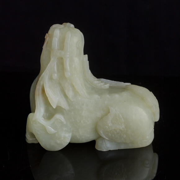 Oakridge Auction Gallery玉貔貅  A Chinese jade carving of Pixiu