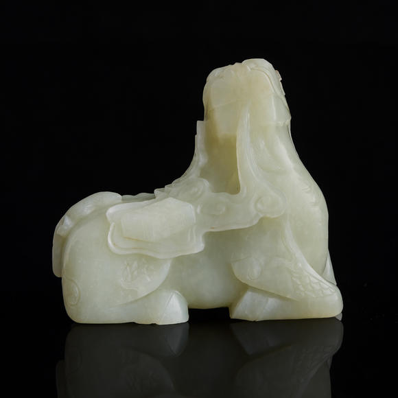 Oakridge Auction Gallery玉貔貅  A Chinese jade carving of Pixiu