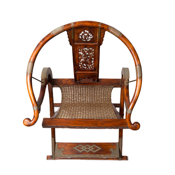 Oakridge Auction Gallery黃花梨交椅  A Chinese Huanghuali folding armchair