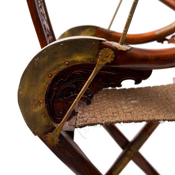 Oakridge Auction Gallery黃花梨交椅  A Chinese Huanghuali folding armchair