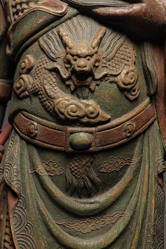 吉本株式會(huì)社明以前 木質(zhì)彩繪關(guān)公造像