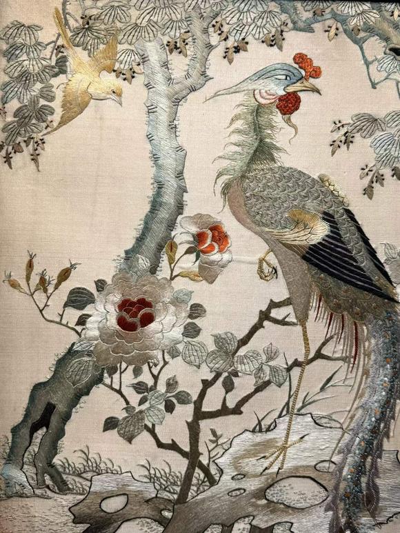 日本東勝刺繡百鳥(niǎo)朝鳳