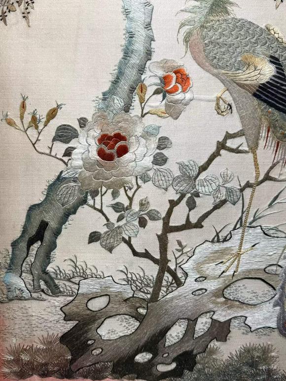 日本東勝刺繡百鳥(niǎo)朝鳳