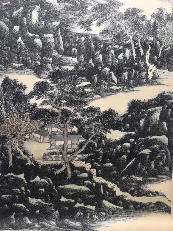 日本松町古美黃賓虹 山水圖