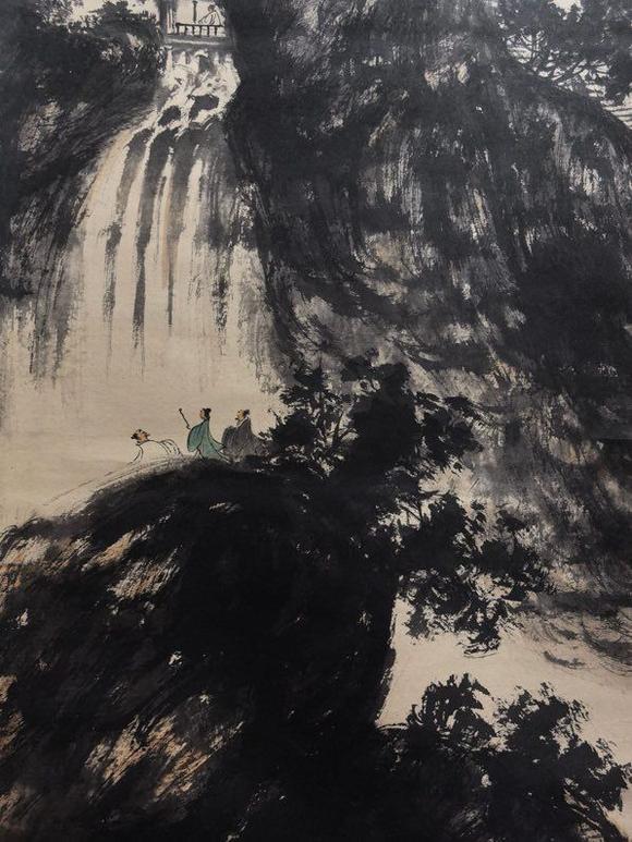 日本松町古美傅抱石 千山競(jìng)秀圖