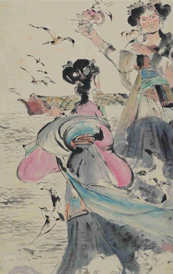 日本松町古美程十發(fā) 神女圖