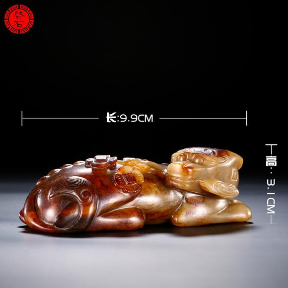 北京啟石明 紅提油銜梅瑞獸