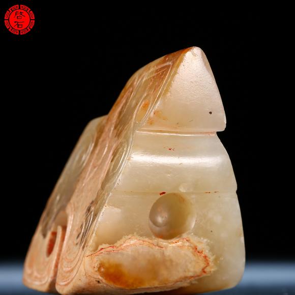 北京啟石明 圓雕玉鳥(niǎo)佩
