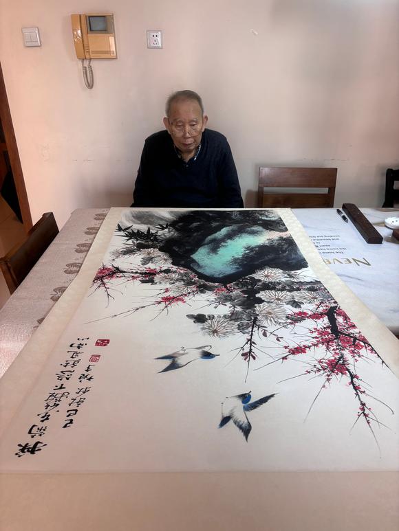 北京嘉翰花鳥圖 附帶原故宮博物院鑒定專家潘深亮鑒定證書